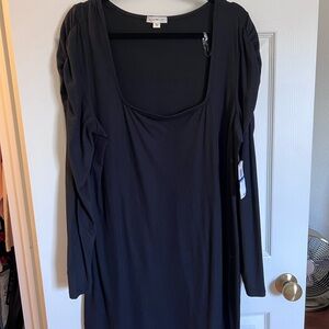 Elegant Black Long Sleeve Dress
